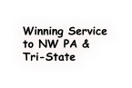 Winning Service to NW PA & Tri-State
